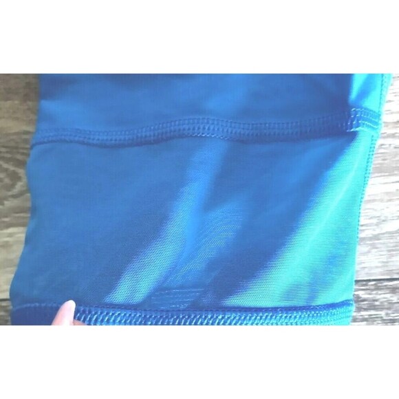 Victoria's Secret Leggings Knockout Sport Sz Medium Blue Mesh Leg Crop Active - Picture 5 of 8